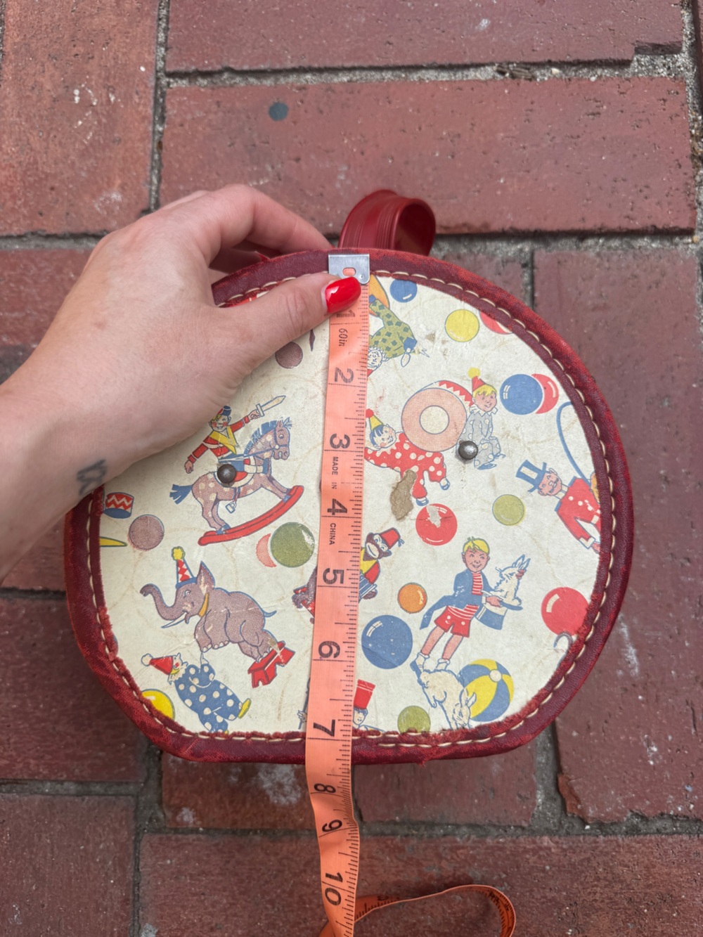 50s Vintage Small Hard Case Circus Luggage Clowns - Picture 11 of 12
